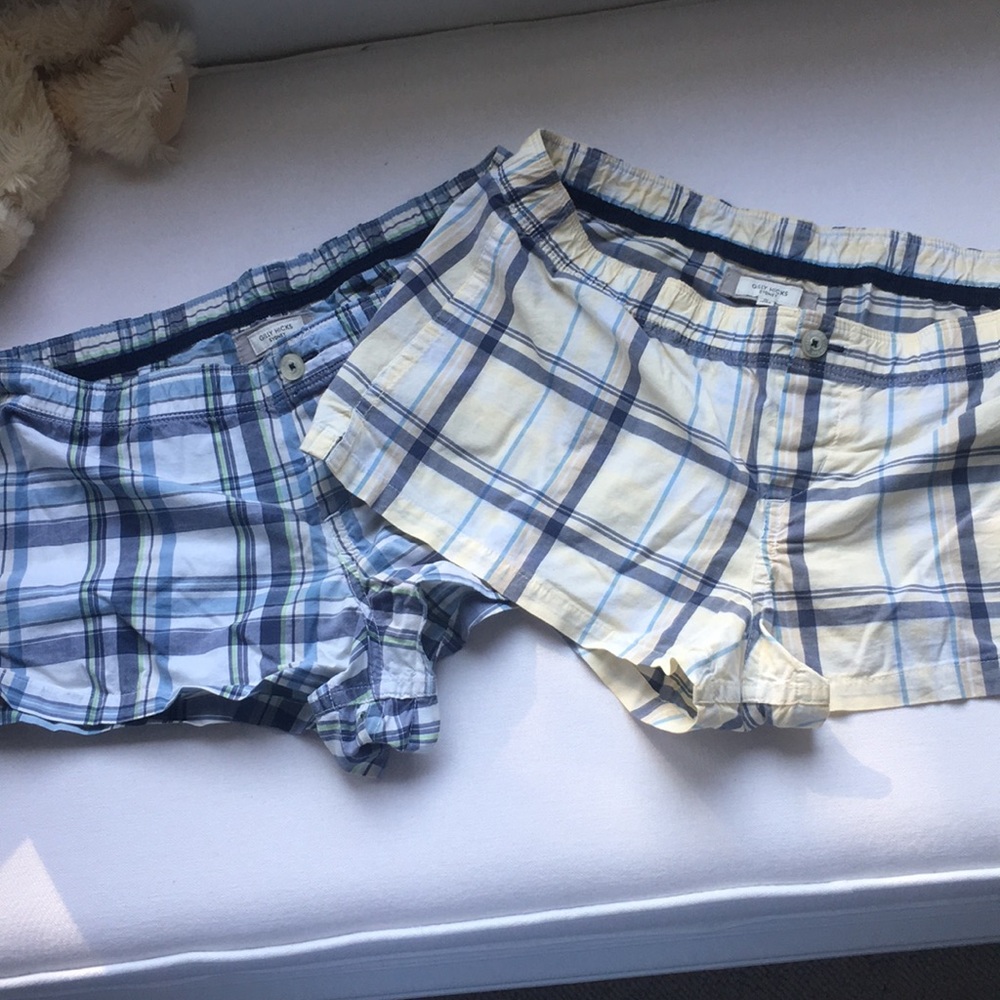 2 Gilly Hicks Cute Plaid Shorts . Size XS .